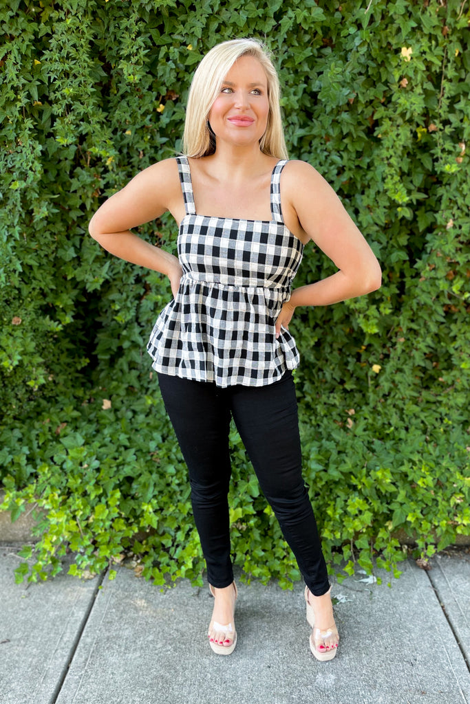 Sophia Gingham Baby Doll Top - Be You Boutique
