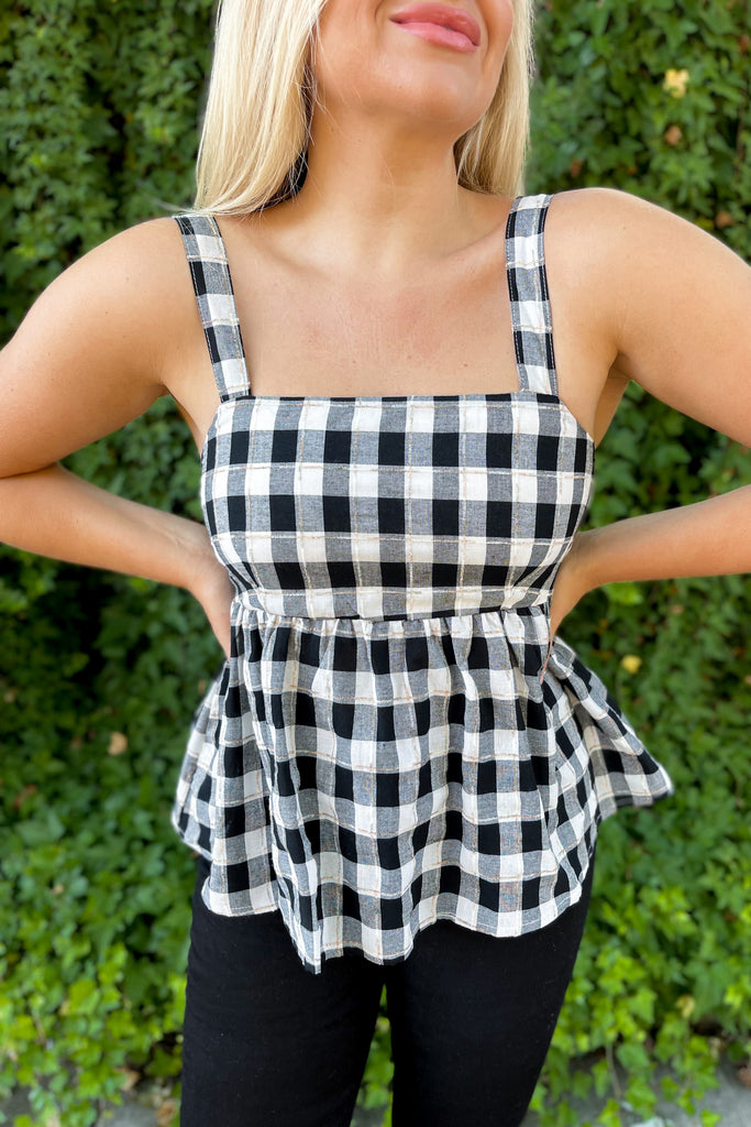 Sophia Gingham Baby Doll Top - Be You Boutique