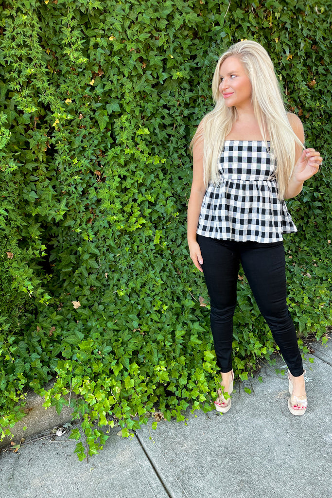 Sophia Gingham Baby Doll Top - Be You Boutique