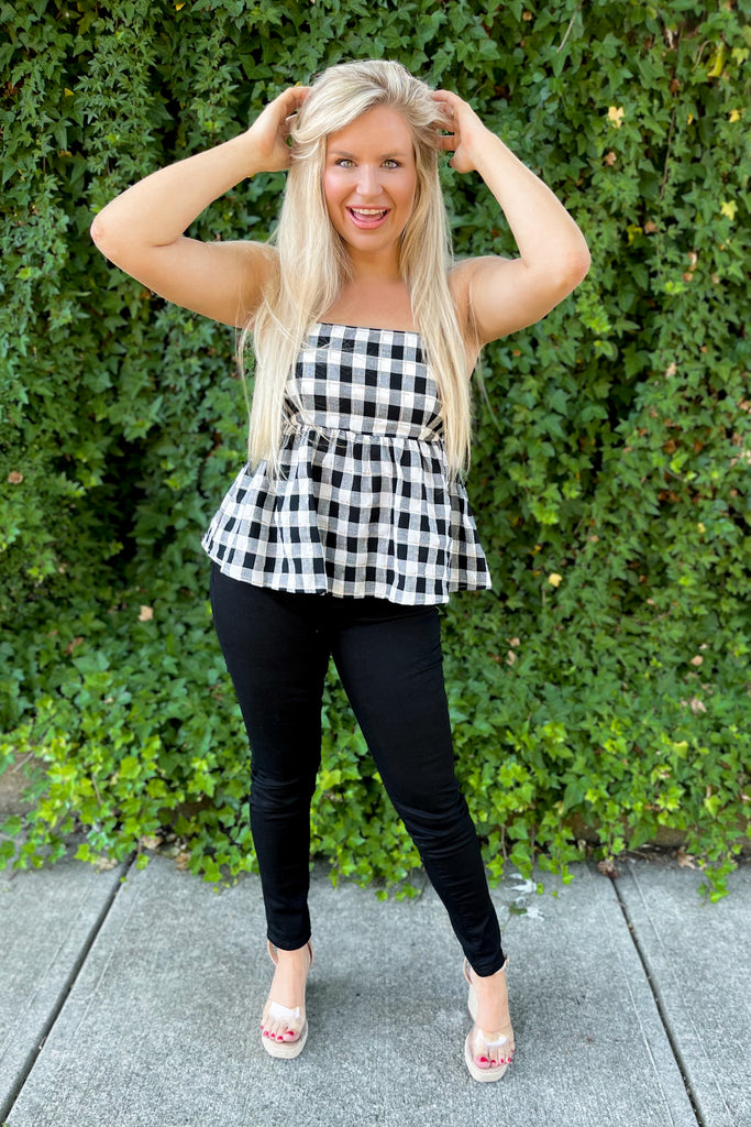 Sophia Gingham Baby Doll Top - Be You Boutique