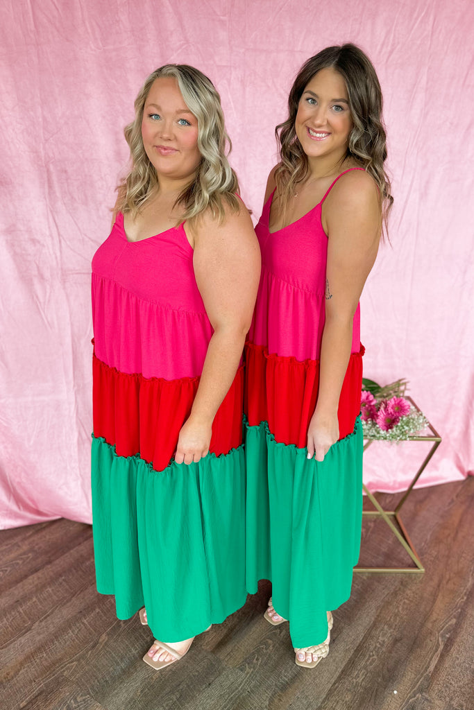 Lankin Multi Color Tiered Maxi Dress - Be You Boutique