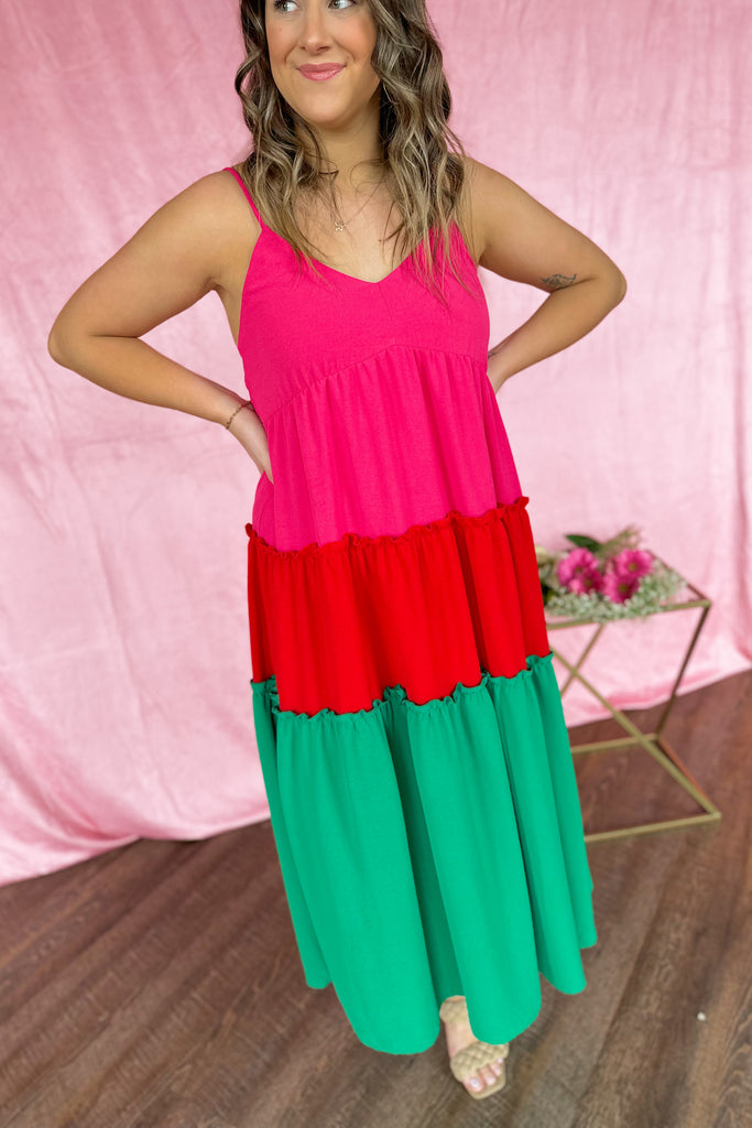 Lankin Multi Color Tiered Maxi Dress - Be You Boutique