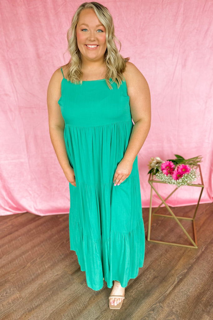 Emmy Solid Tiered Maxi Halter Dress - Be You Boutique