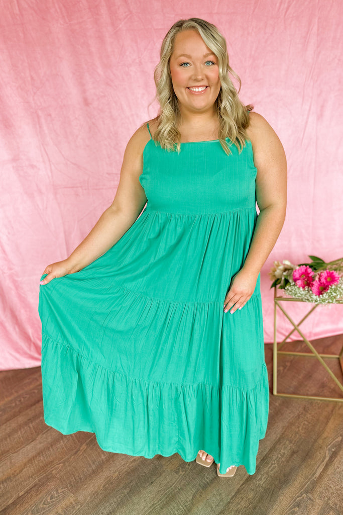 Emmy Solid Tiered Maxi Halter Dress - Be You Boutique