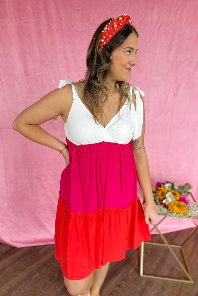 Marsha Color Block Tiered Babydoll Dress - Be You Boutique