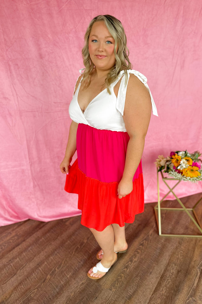 Marsha Color Block Tiered Babydoll Dress - Be You Boutique