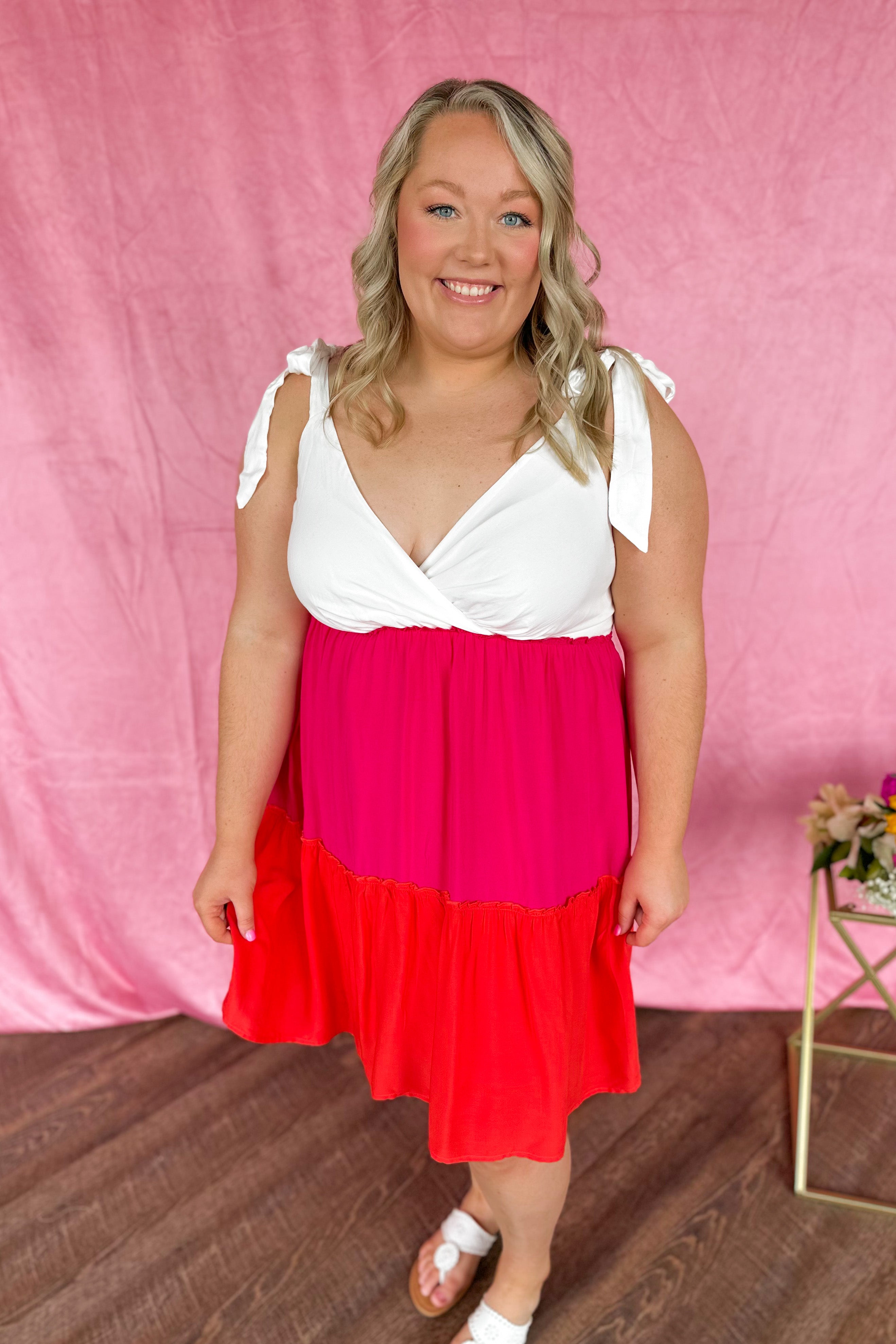 Marsha Color Block Tiered Babydoll Dress - Be You Boutique