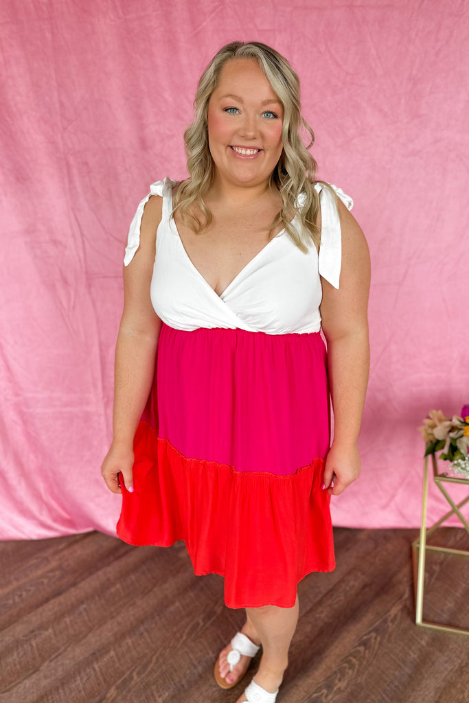 Marsha Color Block Tiered Babydoll Dress - Be You Boutique
