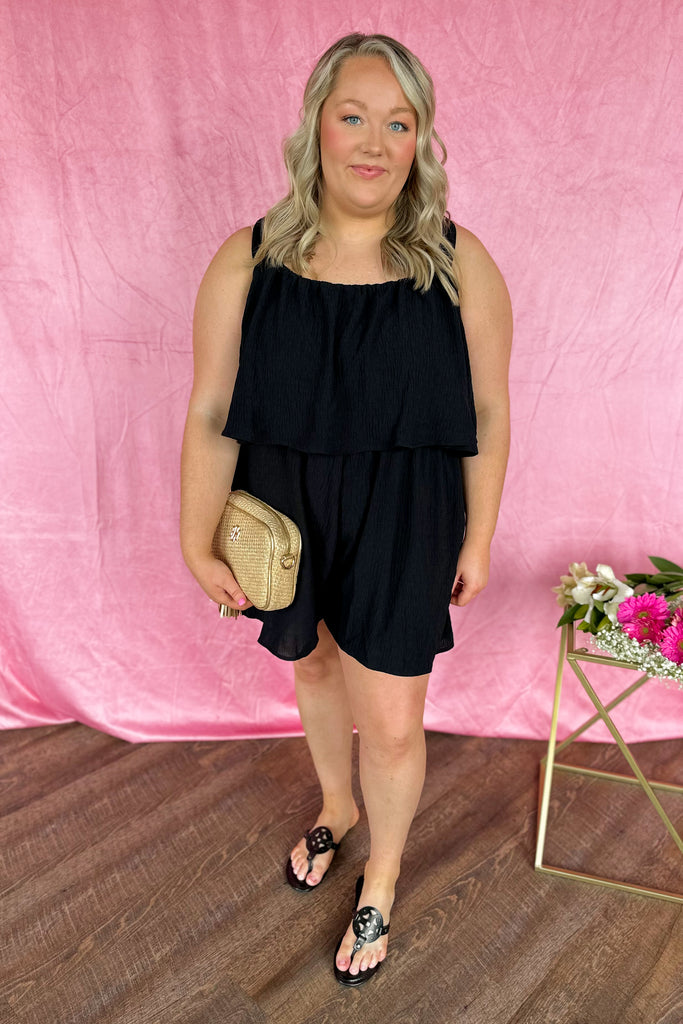 Heddy Halter Neck Ruffle Bust Romper - Be You Boutique