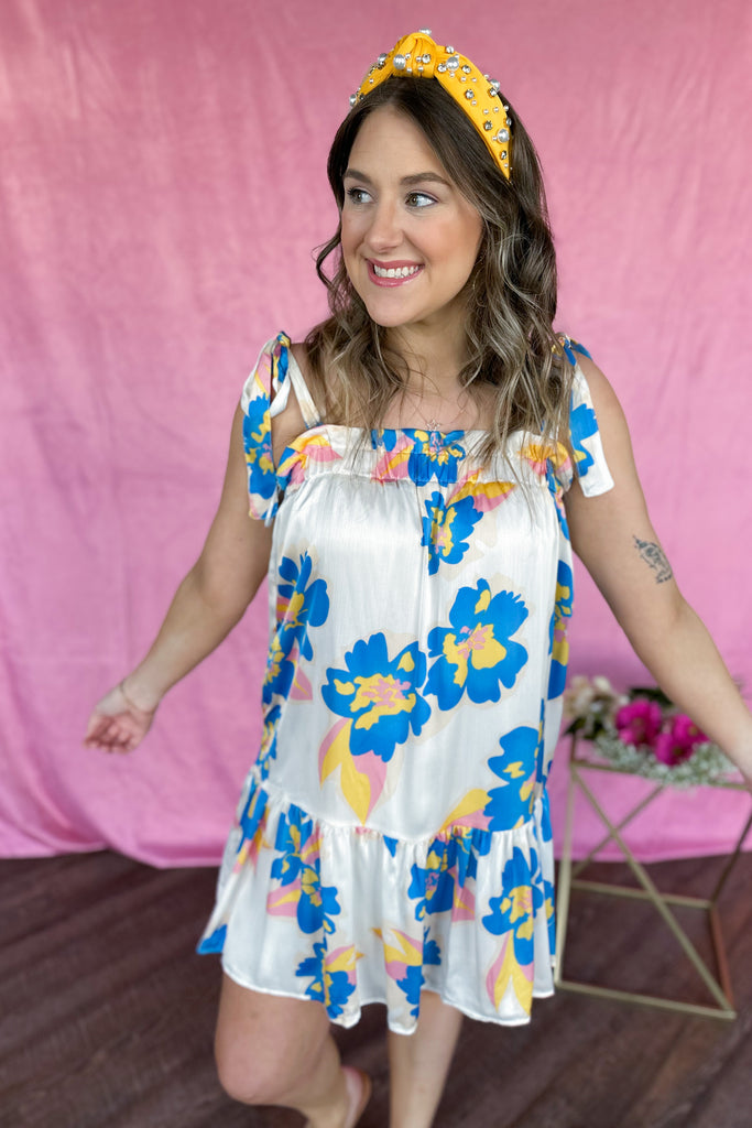 Merida Floral Tie Strap Dress - Be You Boutique