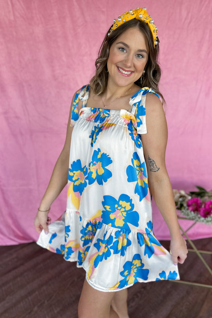 Merida Floral Tie Strap Dress - Be You Boutique