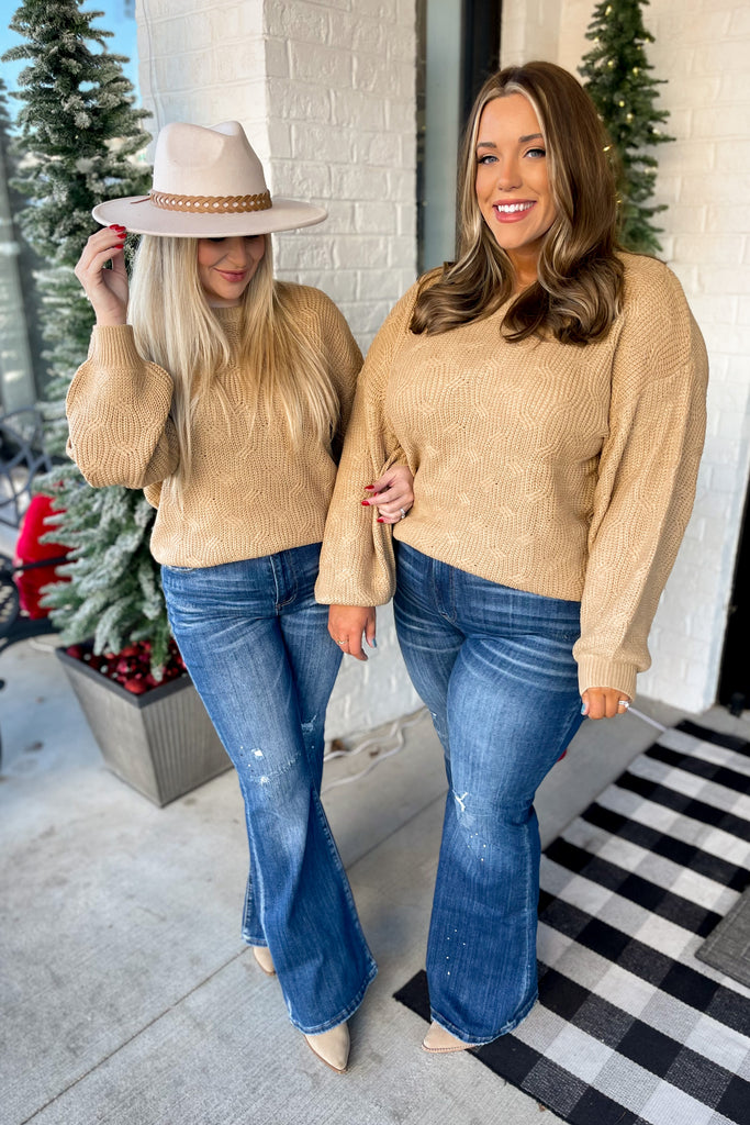 Branson Long Sleeve Knit Sweater - Be You Boutique