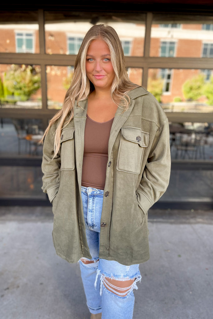 Harlowe Soft Button Up Jacket - Be You Boutique