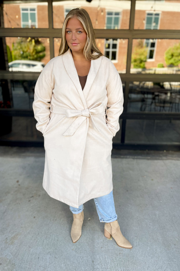 Beau Oatmeal Sweater Coat Jacket - Be You Boutique