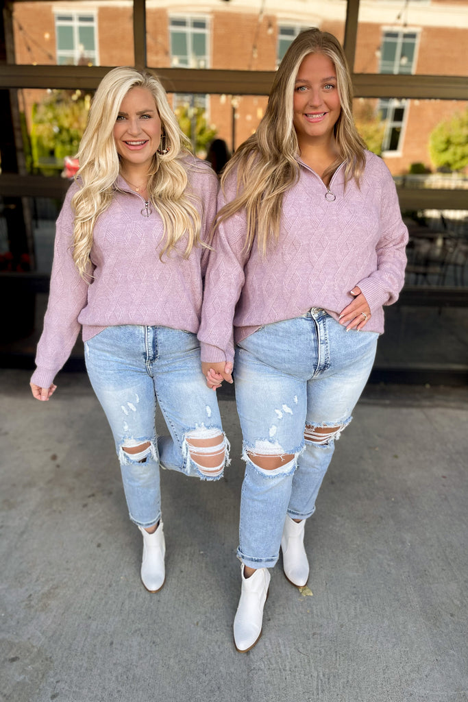 Arya Quarter Zip Pullover - Be You Boutique
