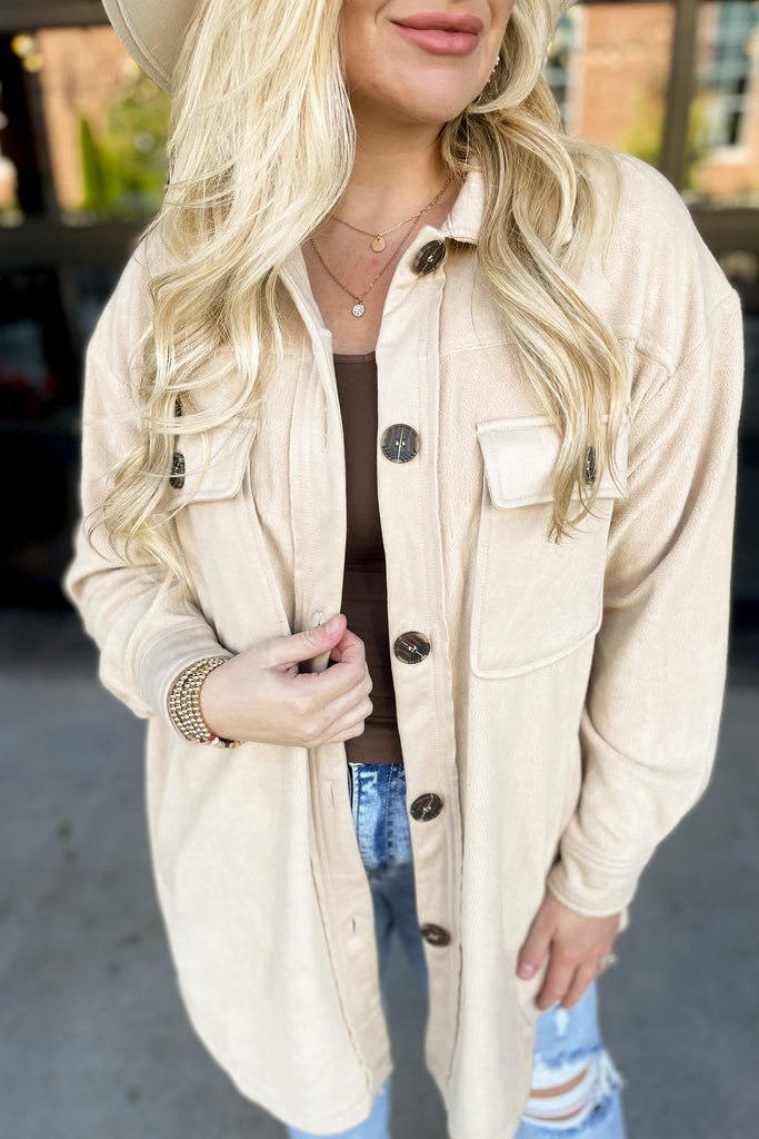 Harlowe Soft Button Up Jacket - Be You Boutique