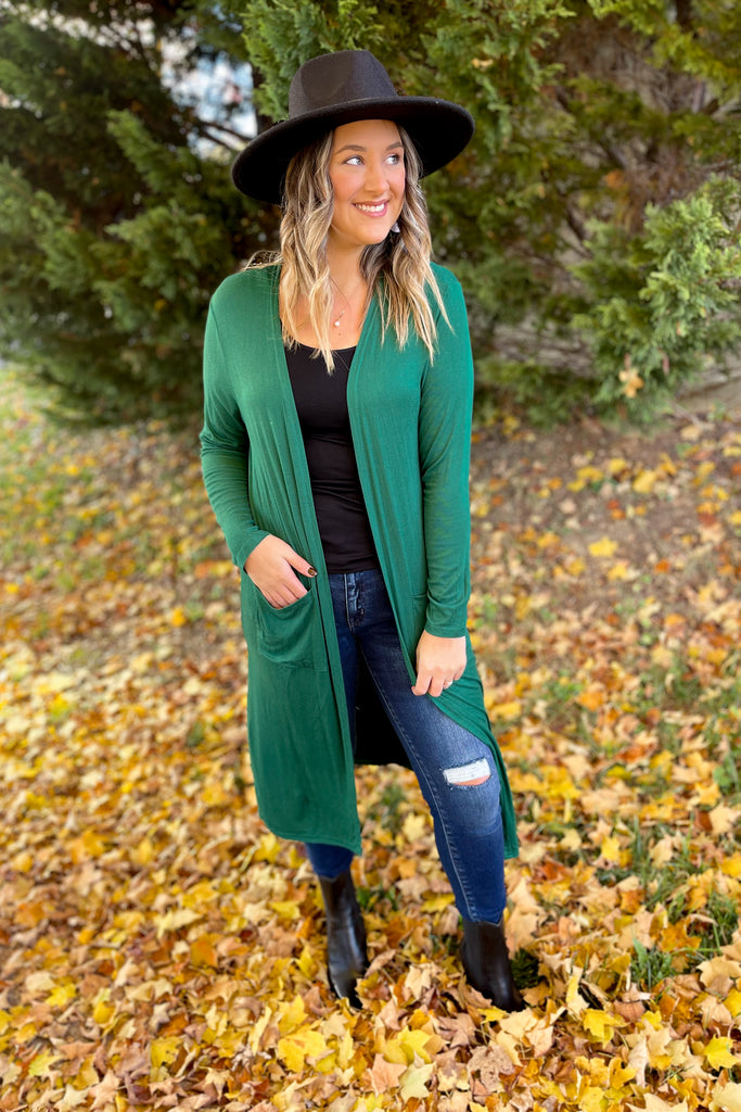 Spiced Up Long Sleeve Cardigan with Pockets - Be You Boutique