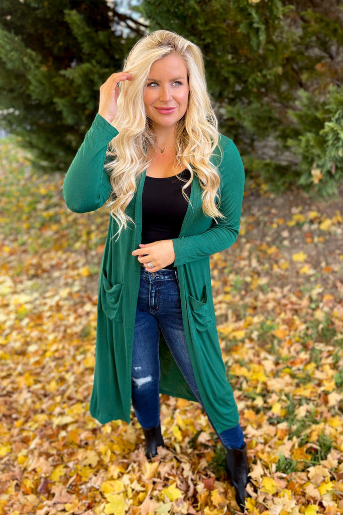 Spiced Up Long Sleeve Cardigan with Pockets - Be You Boutique