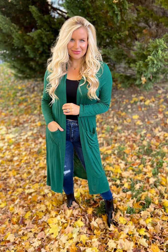 Spiced Up Long Sleeve Cardigan with Pockets - Be You Boutique