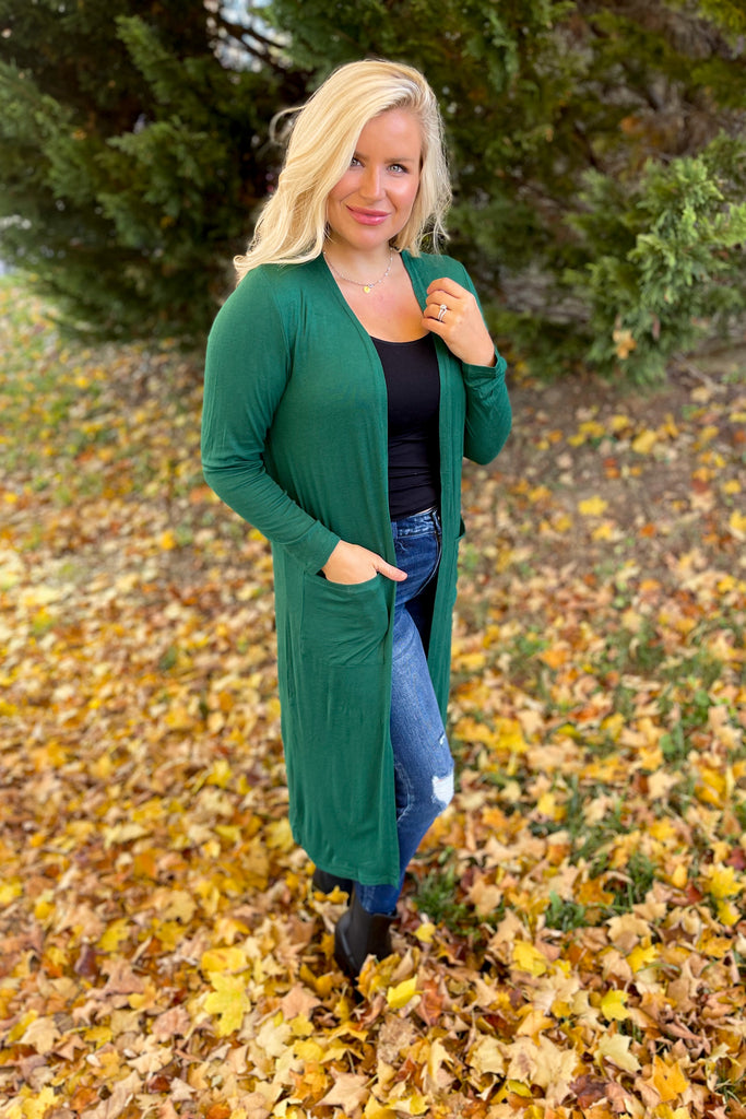 Spiced Up Long Sleeve Cardigan with Pockets - Be You Boutique