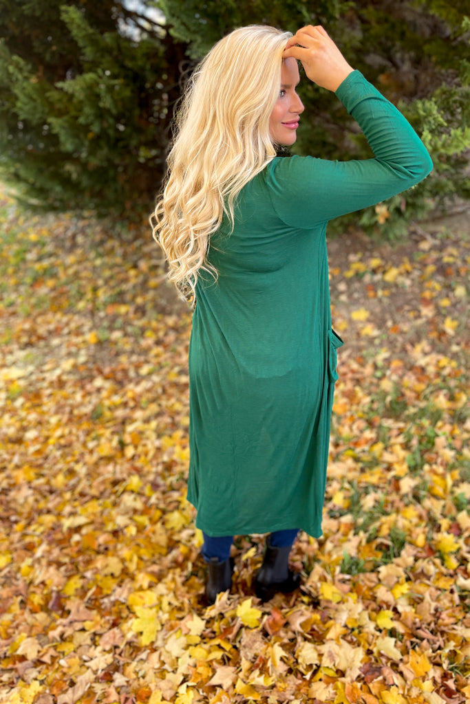 Spiced Up Long Sleeve Cardigan with Pockets - Be You Boutique