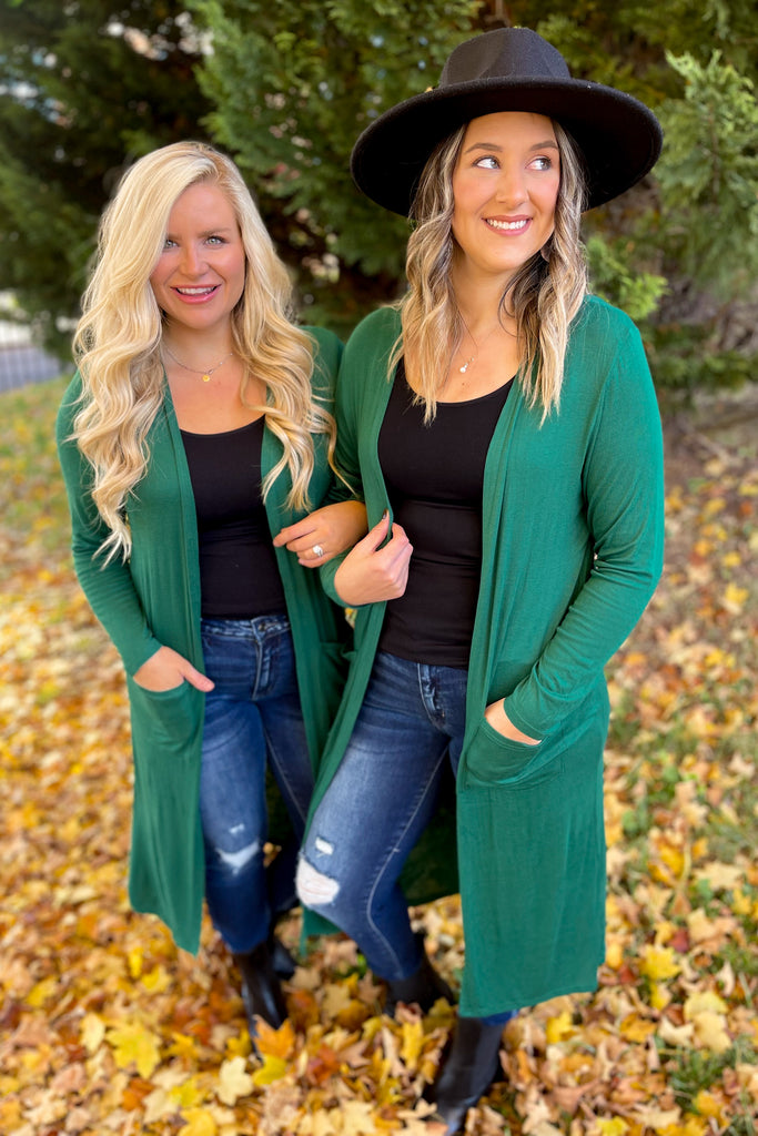 Spiced Up Long Sleeve Cardigan with Pockets - Be You Boutique