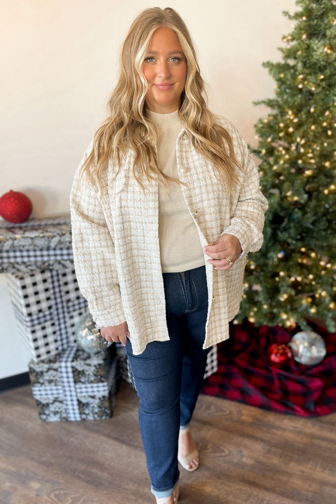 Hailey Beige Long Jacket - Be You Boutique