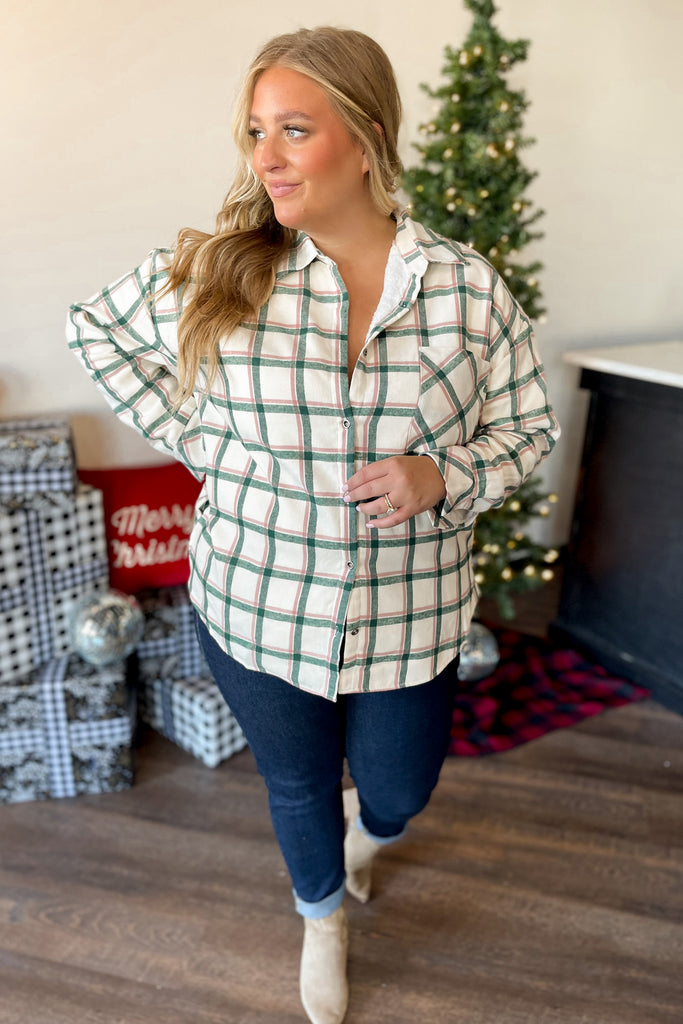 Harry Fur Lined Plaid Shirt Jacket - Be You Boutique