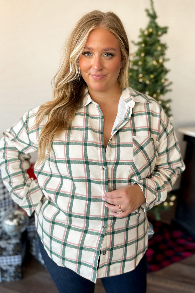 Harry Fur Lined Plaid Shirt Jacket - Be You Boutique