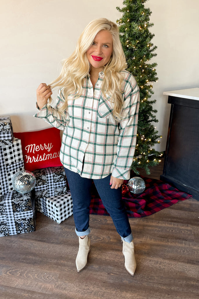 Harry Fur Lined Plaid Shirt Jacket - Be You Boutique