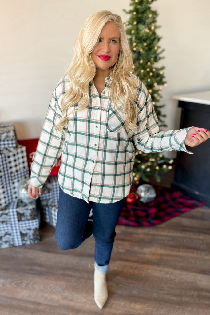 Harry Fur Lined Plaid Shirt Jacket - Be You Boutique