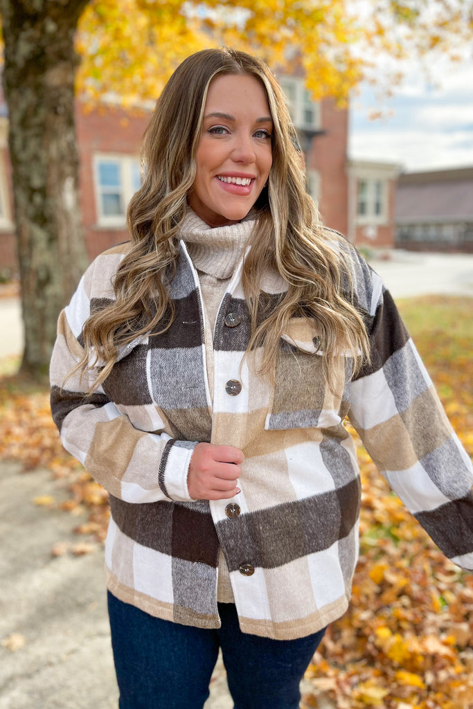 Chandler Button Up Shacket - Be You Boutique