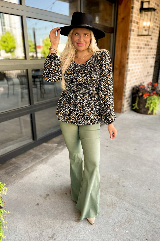 Aaliyah Smocked Floral Top - Be You Boutique