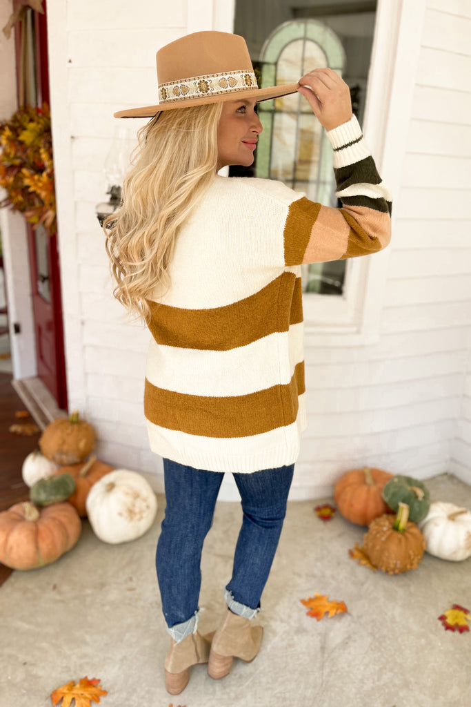 Adelaide Open Striped Cardigan - Be You Boutique