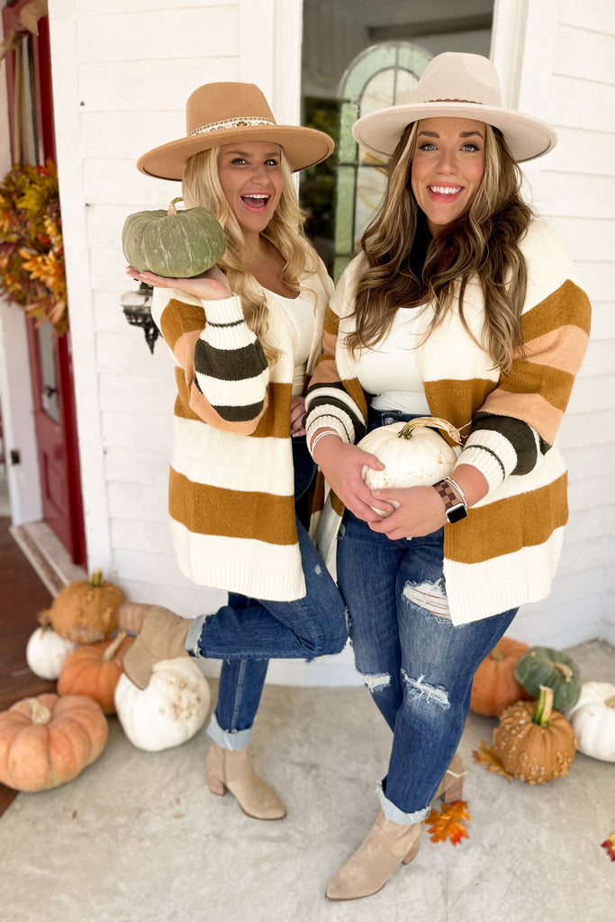 Adelaide Open Striped Cardigan - Be You Boutique