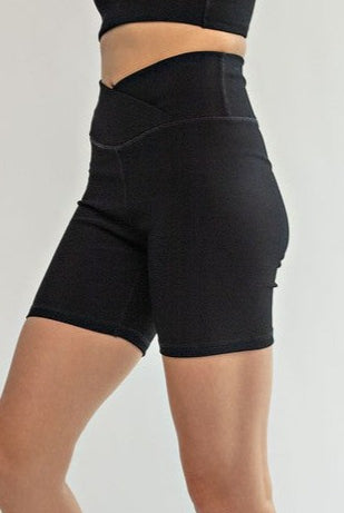 Dale Ribbed Biker Short Pants With Pockets - Be You Boutique