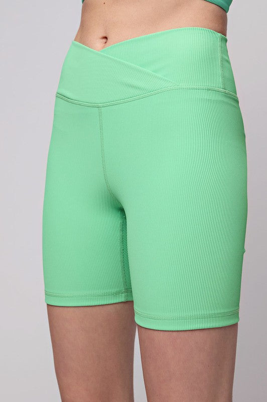 Dale Ribbed Biker Short Pants With Pockets - Be You Boutique