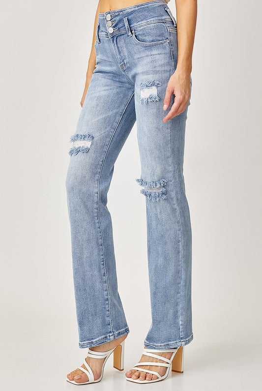 Risen Hazel High Rise Straight Leg Jeans - Be You Boutique