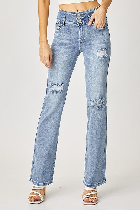 Risen Hazel High Rise Straight Leg Jeans - Be You Boutique