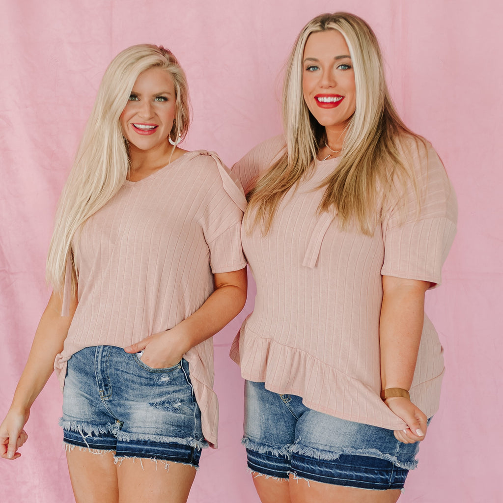 Risen Molly High Rise Patched Leg Shorts - Be You Boutique