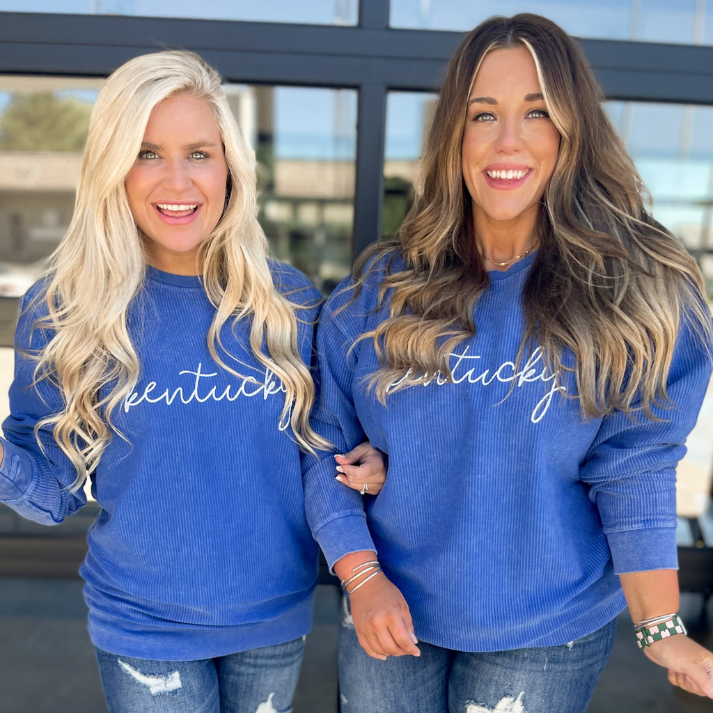Royal Corded Sweatshirt - Be You Boutique
