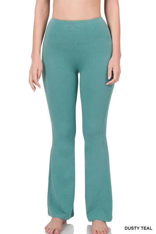 Conway Wide Waistband Yoga Flare Legging Pants - Be You Boutique