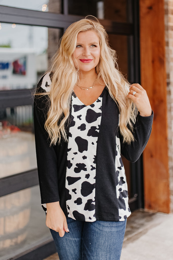 Becky Cashmere Brushed Color Block Top - Be You Boutique