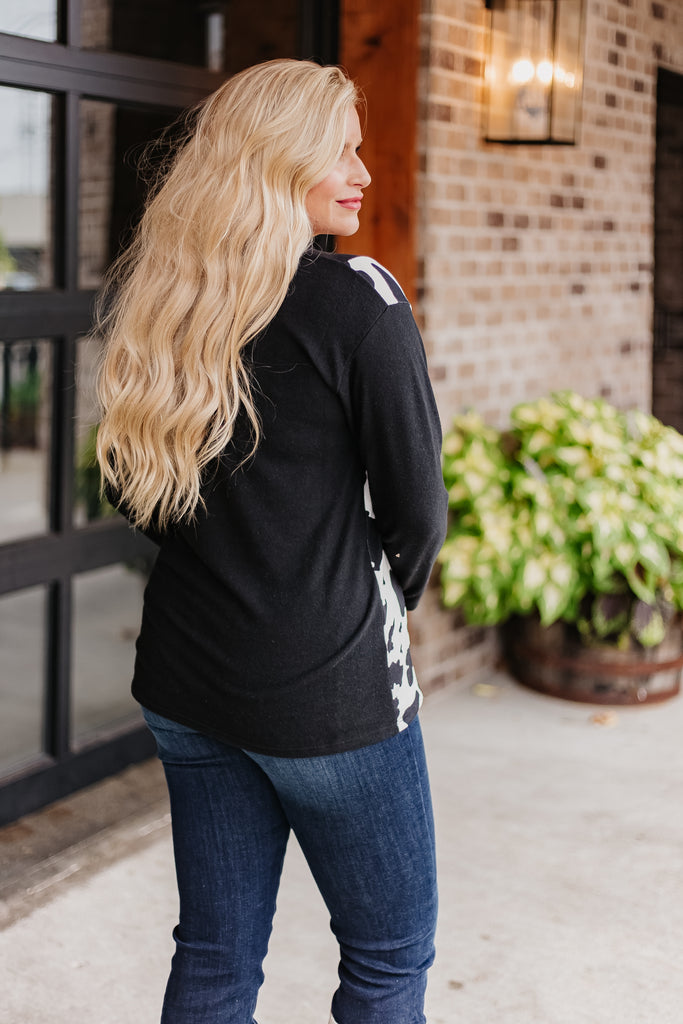 Becky Cashmere Brushed Color Block Top - Be You Boutique