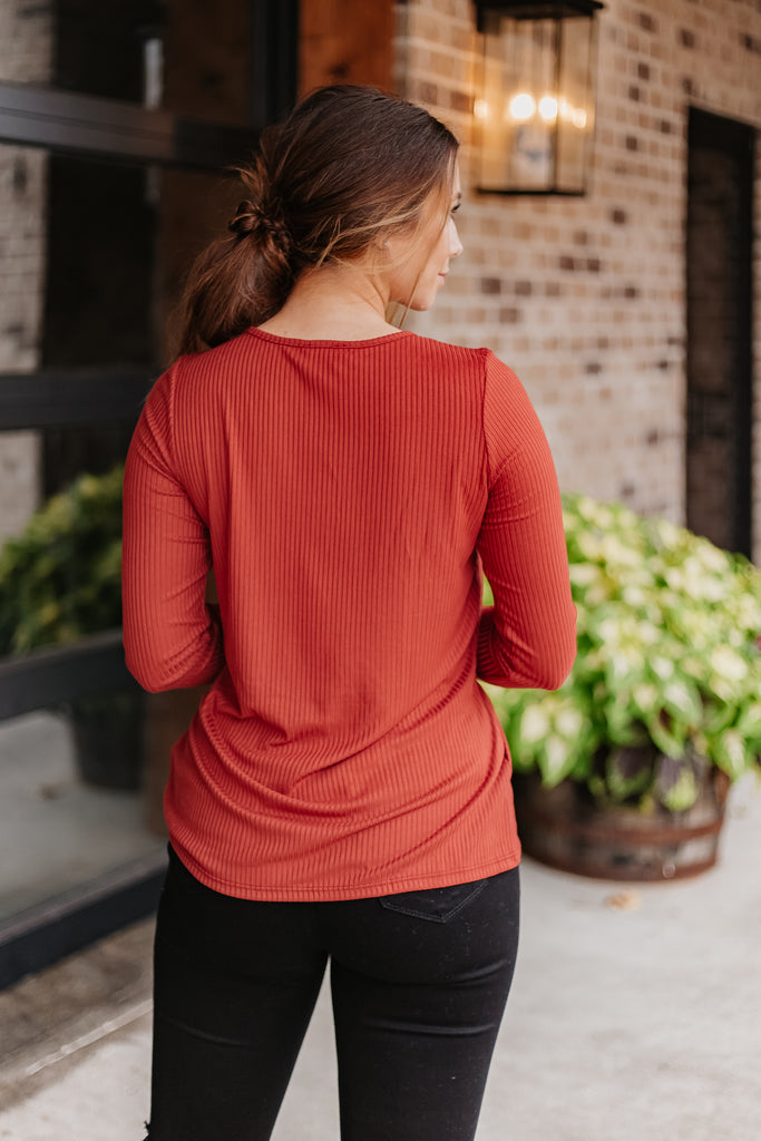 Andrew Soft Rib Cut Out Detail Top - Be You Boutique