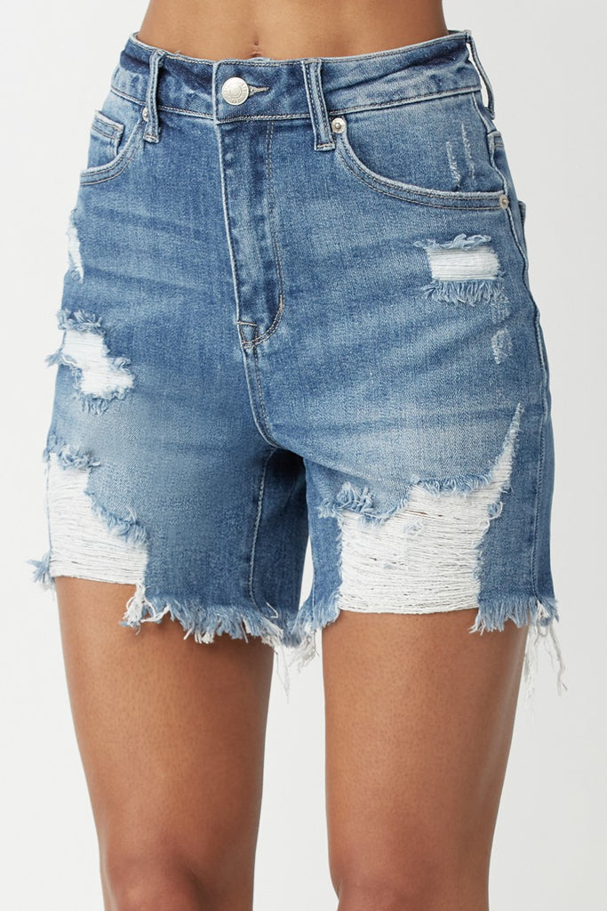Risen Harrison High Rise Distressed Shorts - Be You Boutique