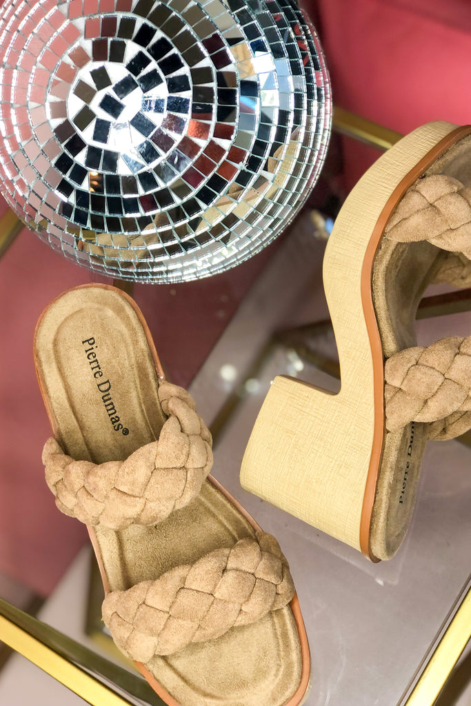 Clue Taupe Braided Wedge Sandal - Be You Boutique