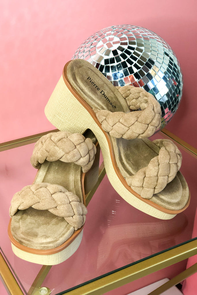 Clue Taupe Braided Wedge Sandal - Be You Boutique