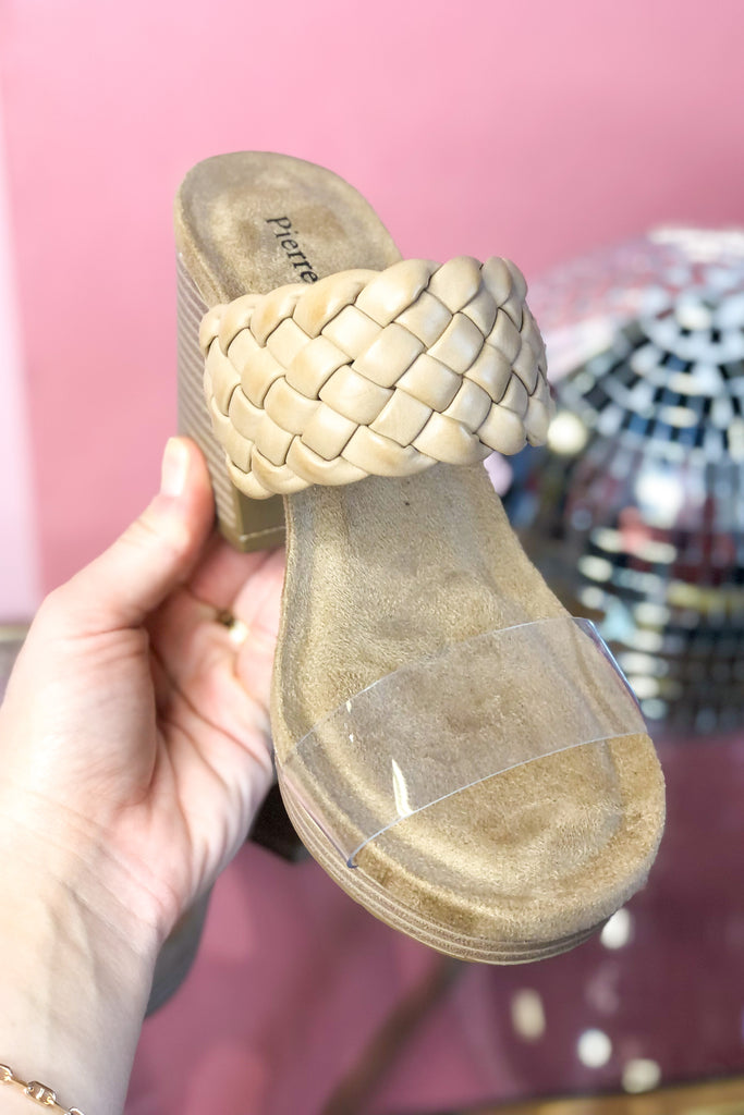 Morgen Clear and Braided Strap Block Heel Sandal - Be You Boutique