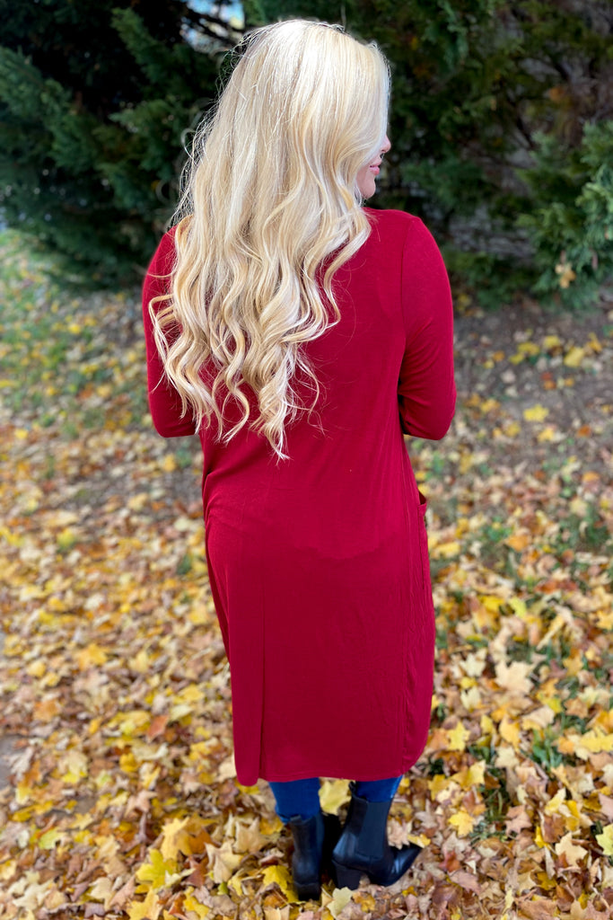 Spiced Up Long Sleeve Cardigan with Pockets - Be You Boutique